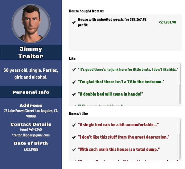 Jimmy Traitor - Jimmy Traitor | kupcy w House Flipper - House Flipper - poradnik do gry