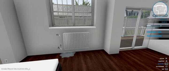 Ponownie zlokalizować musisz cieknący kaloryfer, naprawić go i sprzątnąć plamę wody - Zlecenie Tymon Gwiezdny (Tim Star), solucja, House Flipper - House Flipper - poradnik do gry