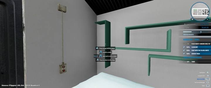 Umieść półki na ścianie w dowolnej konfiguracji - Zlecenie Steve Mariner, solucja, House Flipper - House Flipper - poradnik do gry