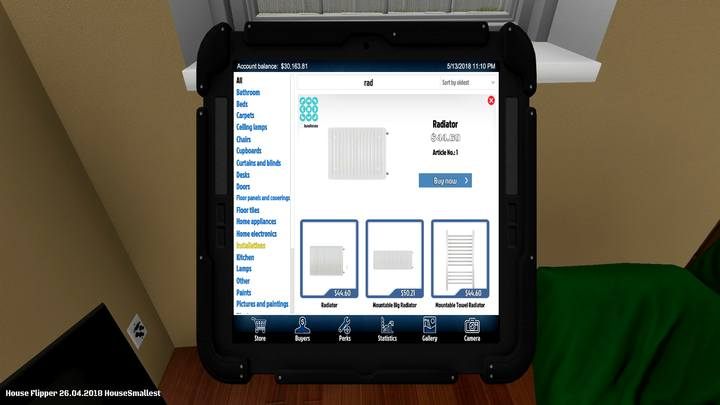 Ostatnia czynność do wykonania to zakup brakującego kaloryfera - Zlecenie Sandra Żur (Sara Lewis), solucja, House Flipper - House Flipper - poradnik do gry