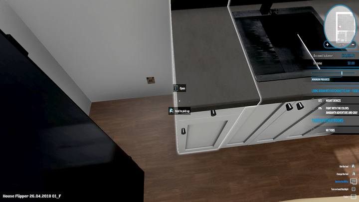 Wymiana gniazdek jest prosta, lecz potrafią być one sprytnie ukryte - pomóż sobie mini-mapą, gdzie dostrzeżesz czerwone ikony w miejscach, gdzie zlokalizowane są gniazdka - Zlecenie Amanda Jonson, solucja, House Flipper - House Flipper - poradnik do gry