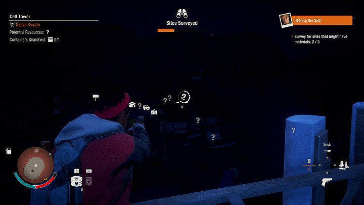 Zanim zaczniesz eksplorację okolicy w State of Decay 2 warto w pierwszej kolejności wejść na jakiś punkt wysokościowy i przeskanować, jakie budynki znajdują się w pobliżu i co można w nich znaleźć - Odkrywanie okolicy w State of Decay 2 - State of Decay 2 - poradnik do gry