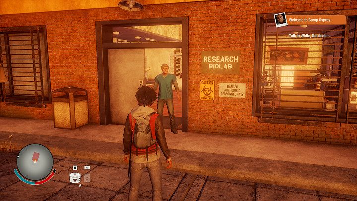 Przechodząc do dalszej części obszaru Camp Osprey napotkasz innych ocalałych, którzy będą w stanie udzielić Ci informacji, jak uleczyć Blood Plague - Welcome to Camp Osprey | Solucja | State of Decay 2 - State of Decay 2 - poradnik do gry