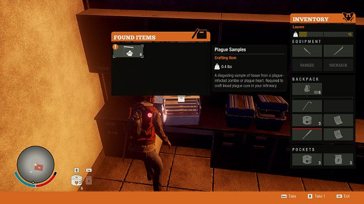 Jak się okaże, masz szczęście, akurat w budynku, w którym się znajdujesz, można kilka takich próbek znaleźć - Welcome to Camp Osprey | Solucja | State of Decay 2 - State of Decay 2 - poradnik do gry