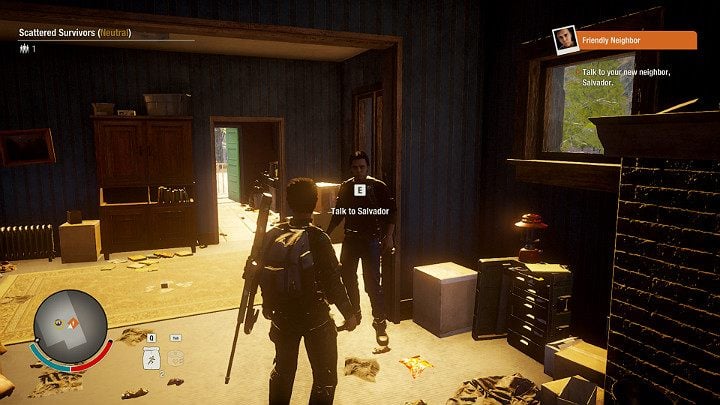 Zaraz po ukończeniu budowy Infirmary i umieszczeniu w punkcie medycznym swojego towarzysza, odbierzesz informację przez radio z której jasno wynika, że ktoś z Twojej okolicy potrzebuje pomocy - Friendly Neighbor | Solucja | State of Decay 2 - State of Decay 2 - poradnik do gry