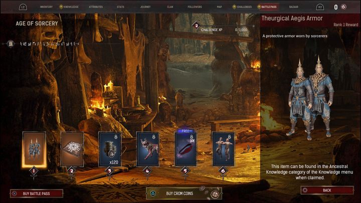 Gdy uzbieracie 1000 PD wyzwania, zdobędziecie kolejny krąg nagród - Conan Exiles: Karnet Bojowy (Battle Pass) - Conan Exiles - poradnik do gry
