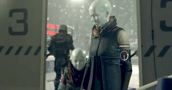 Po pochwyceniu musisz dokładnie wykonywać wszystkie czynności, jakie nakażą strażnicy - Bitwa o Detroit - wątek Kary | Sceny wspólne | Solucja Detroit Become Human - Detroit Become Human - poradnik do gry