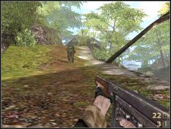 Na szczęście w bardzo łatwy sposób można ich zaskoczyć tak więc pojedyncze strzały się tu jak najbardziej sprawdzą - THREE CANYONS cz.2 | Vietcong - Vietcong - poradnik do gry