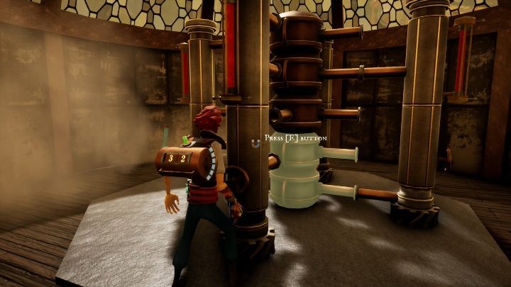 Pierwszy zawór odpowiada dwóm najniżej leżącym rurom - Rozwiązanie zagadek z lokacji 1. | Opis przejścia | The Watchmaker - The Watchmaker - poradnik do gry