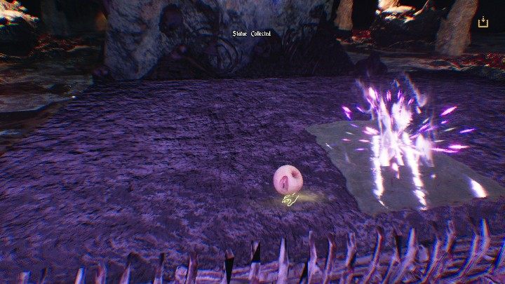 W The Great Rite trafisz do lokacji z wielką figurą diabła, za nią znajduje się duży stół, na nim leży jabłko i list - Owoce pożądania (Forbidden Fruits) w Agony - Agony - poradnik do gry