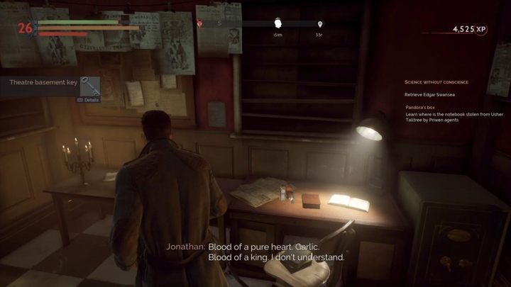 Usher Talltree zleci ci zdobycie tajemniczego pudełka, które jest do odzyskania w teatrze - Vampyr: Legendarna broń (True Dragonbane) - jak zdobyć? - Vampyr - poradnik do gry