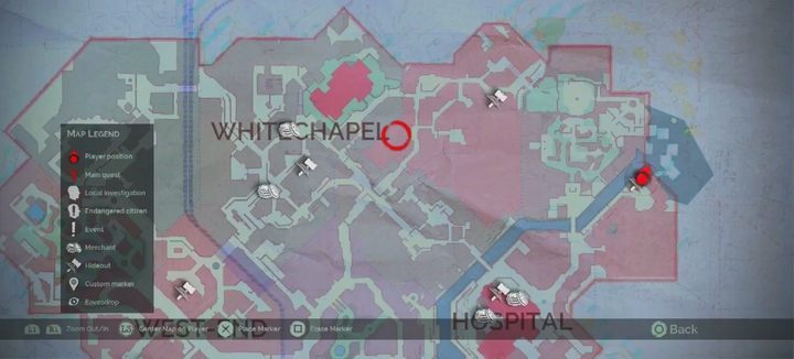 Komentarz: Na wschód od Szpitala, idąc wzdłuż rzeki możesz trafić do zejścia prowadzącego do kanałów - Vampyr: Notatki zapisane brajlem - jak odnaleźć wszystkie? - Vampyr - poradnik do gry