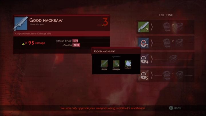 Gdy będziesz ulepszał swoją broń, zwróć uwagę na ulepszenia, które pozwalają zdobyć punkty krwi po trafieniu - Vampyr: Porady na start - Vampyr - poradnik do gry