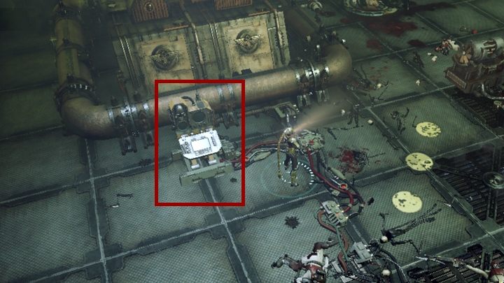 Jedna z konsol z danymi. - Sanktuarium Badawcze | misja w Warhammer 40,000: Inquisitor - Martyr - Warhammer 40,000: Inquisitor - Martyr - poradnik do gry