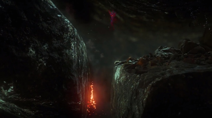 W trakcie podróży po jaskini będą gonić cię iskry - Poziom 6 - Ashes To Ashes, solucja Unravel 2 - Unravel 2 - poradnik do gry