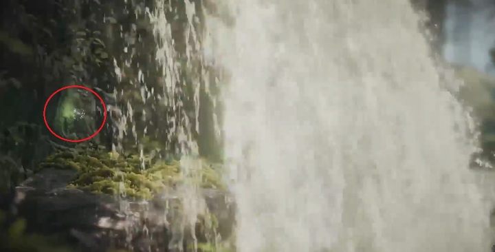 Prawdziwe skarby znajdują się za wodospadem, więc i w Unravel Two trzeba ich tam poszukać - Sekrety w At The Rapids, poziom 7 Unravel 2 - Unravel 2 - poradnik do gry