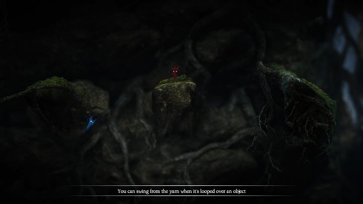 Kawałek dalej trafisz znowu do miejsca gdzie będziesz musiał porzucać swoimi postaciami - Poziom 1 - Foreign Shore | Solucja - Unravel 2 - poradnik do gry