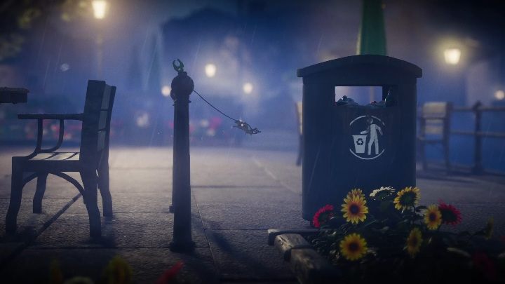 Idąc dalej trafisz na ławki i skrzynkę pocztową - Poziom 2 - Hideaway | Solucja - Unravel 2 - poradnik do gry