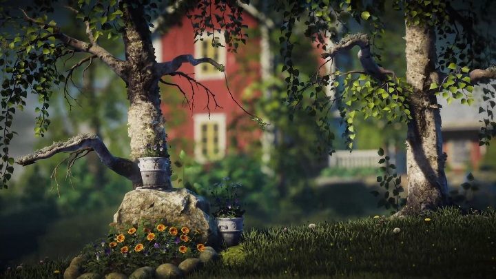 Jedną z pierwszych, trudniejszych rzeczy na 3 poziomie jest przeskoczenie po gałęziach - Poziom 3 - Little Frogs | Solucja - Unravel 2 - poradnik do gry