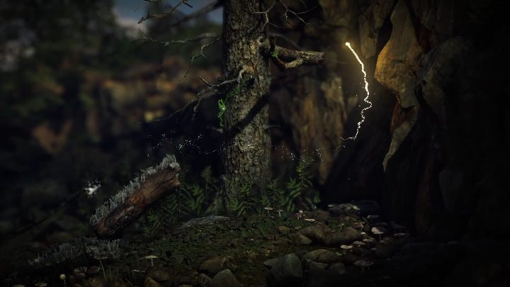 Po wyjściu z altany trafisz do lasu - Poziom 3 - Little Frogs | Solucja - Unravel 2 - poradnik do gry