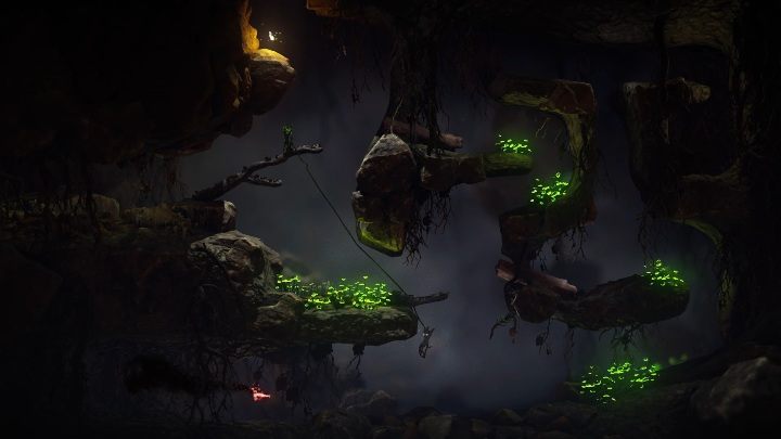W tej jaskini dodatkowo będą przeszkadzać ci przeciwnicy - Jak wyjść z jaskini na poziomie Little Frogs w Unravel 2? - Unravel 2 - poradnik do gry