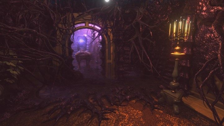 Po wyjściu z pokoju ujrzysz niepokojącą scenerię - Posiadłość Yelvertonów, solucja - Lust for Darkness - poradnik do gry