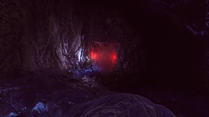 Na początek skieruj się do drzwi widocznych na powyższym obrazku - aby przez nie przejść musisz założyć maskę - Wymiar Lusstghaa, solucja Lust for Darkness - Lust for Darkness - poradnik do gry