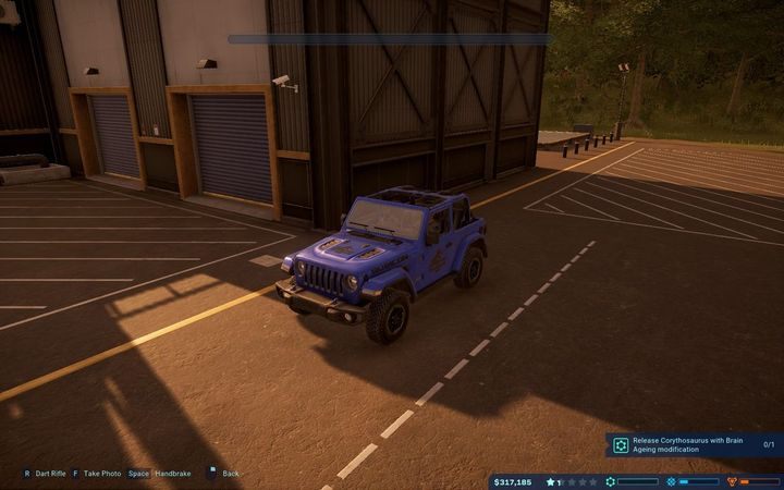 2018 Jeep skin (niebieski) - zdobycie go polega na driftowaniu przez 3 sekundy - Odblokowanie skórek Jeepa w Jurassic World Evolution - Jurassic World Evolution - poradnik do gry