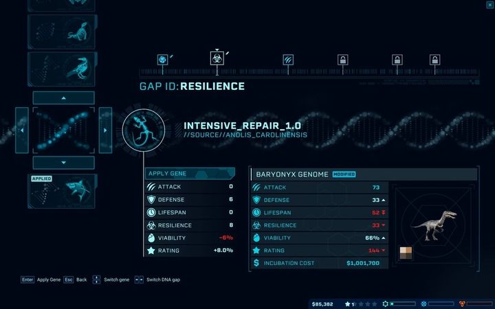 Aby uzyskać większy dostęp do modyfikacji, musisz je wynaleźć w Research Center - Modyfikowanie genomu w Jurassic World Evolution - Jurassic World Evolution - poradnik do gry