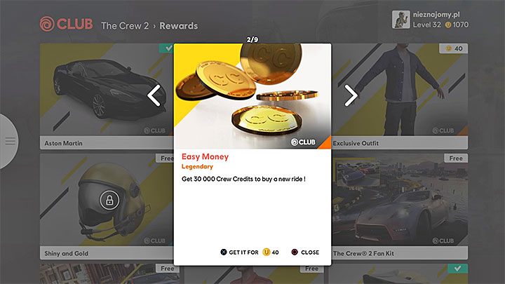 Na pozyskanie Crew Credits możesz zdecydować się w dowolnym momencie podczas dokonywania jakichś zakupów w grze - Jak zdobywać Crew Credits (CC - alternatywna waluta) w The Crew 2? - The Crew 2 - poradnik do gry