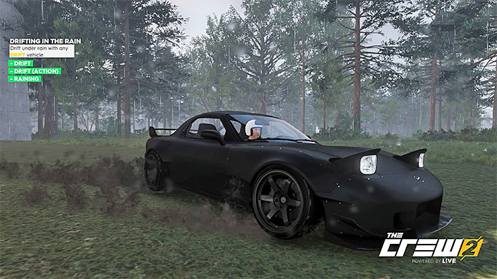 Opis: Driftuj w deszczu dowolnym pojazdem typu Drift - Album - Street Racing | Zadań fotograficznych w The Crew 2 - The Crew 2 - poradnik do gry