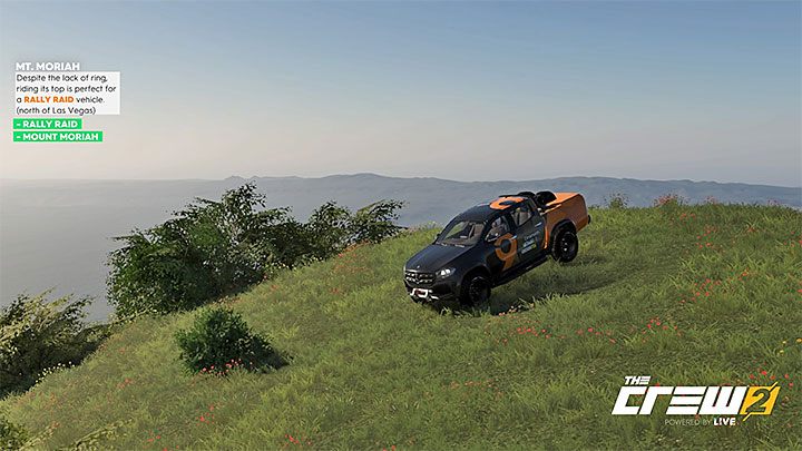 Opis: Mimo braku pierścienia, taki szczyt (na północ od Las Vegas) to idealne miejsce dla pojazdu Rally Raid - Album - Offroad | Zadań fotograficznych w The Crew 2 - The Crew 2 - poradnik do gry