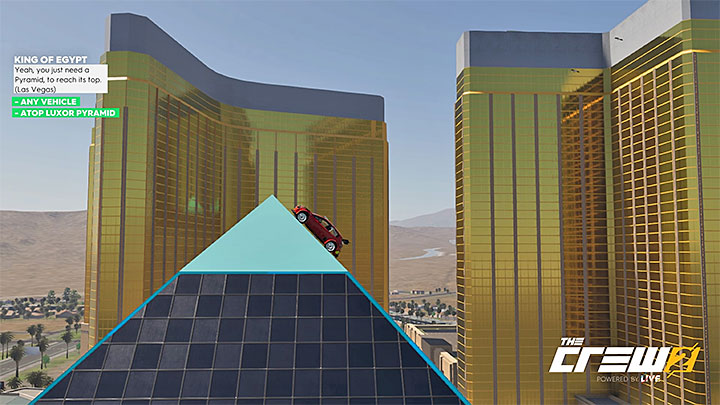 Opis: Trzeba ci tylko piramidy, żeby dotrzeć na jej szczyt (Las Vegas) - Album - Freestyle | Zadań fotograficznych w The Crew 2 - The Crew 2 - poradnik do gry