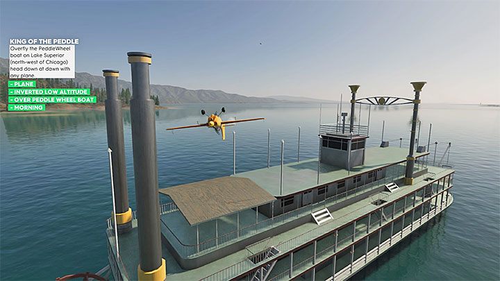 Opis: O wschodzie słońca przeleć dowolnym samolotem nad parowcem na Jeziorze Górnym (na północny-zachód od Chicago) - Album - Freestyle | Zadań fotograficznych w The Crew 2 - The Crew 2 - poradnik do gry
