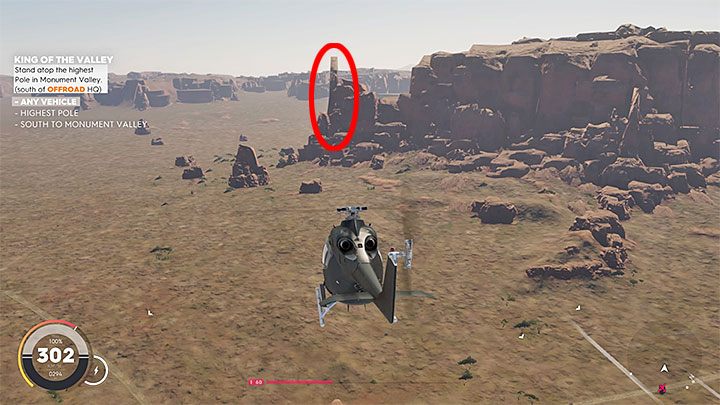 Opis: Stań na szczycie najwyższej iglicy skalnej w Monument Valley (na południe od kwatery Offroadu) - Album - Freestyle | Zadań fotograficznych w The Crew 2 - The Crew 2 - poradnik do gry