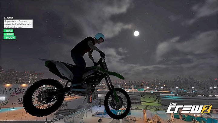 Opis: Odtwórz słynną scenę z Księżycem - Album - Freestyle | Zadań fotograficznych w The Crew 2 - The Crew 2 - poradnik do gry