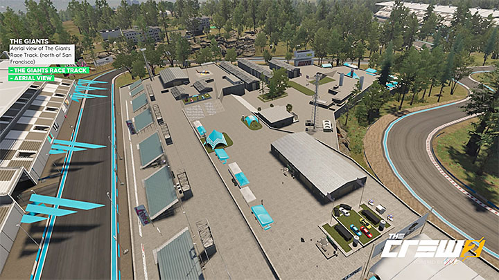 Opis: Widok z powietrza na tor The Giants (na północ od San Francisco) - Album - Pro Racing | Zadań fotograficznych w The Crew 2 - The Crew 2 - poradnik do gry