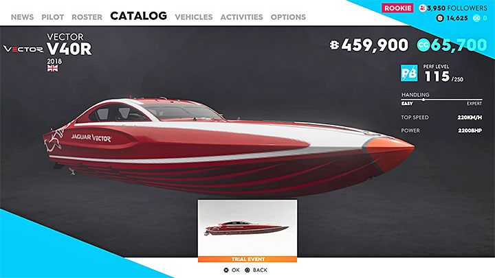 Vector V40R to najszybsza i najmocniejsza łódź Powerboat w grze The Crew 2 i mogłeś już zapoznać się z nią podczas rozgrywania wprowadzenia dla kategorii Pro Racing - Najlepsze pojazdy w The Crew 2 - The Crew 2 - poradnik do gry