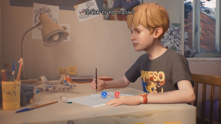 Pierwsze co musisz zrobić to stworzyć swój kostium superbohatera - Pokój Chrisa | Solucja do Awesome Adventures od Captain Spirit - The Awesome Adventures of Captain Spirit - poradnik do gry