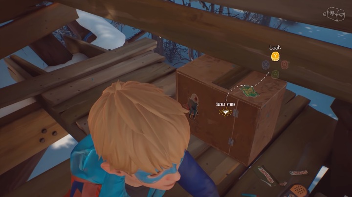 Na domku na drzewie możesz jednak znaleźć secret slash, gdy go otworzysz znajdziesz tajemniczą mapę oraz różne listy i dokumenty - Na zewnątrz domu | Solucja do Awesome Adventures od Captain Spirit - The Awesome Adventures of Captain Spirit - poradnik do gry