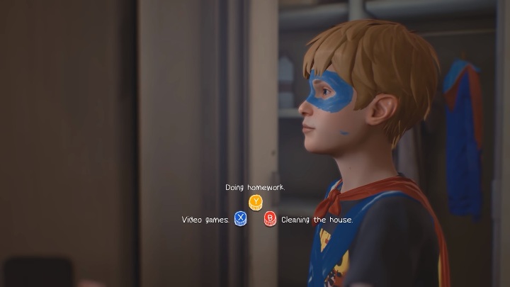 Gdy przejrzysz całe podwórko wróć do domu i obudź tatę - Na zewnątrz domu | Solucja do Awesome Adventures od Captain Spirit - The Awesome Adventures of Captain Spirit - poradnik do gry