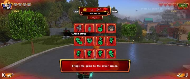 W każdej dzielnicy znajdują się superkonstrukcje, lecz tylko niektóre pozwolą ci zdobyć specjalne Czerwone klocki, które to po aktywowaniu w menu gry (po przytrzymaniu przycisku zmiany postaci przejdź na ostatnią zakładkę) dają dostęp do różnorodnych bonusów - Czerwone klocki (Superkonstrukcje) w LEGO Iniemamocni - LEGO Iniemamocni - poradnik do gry