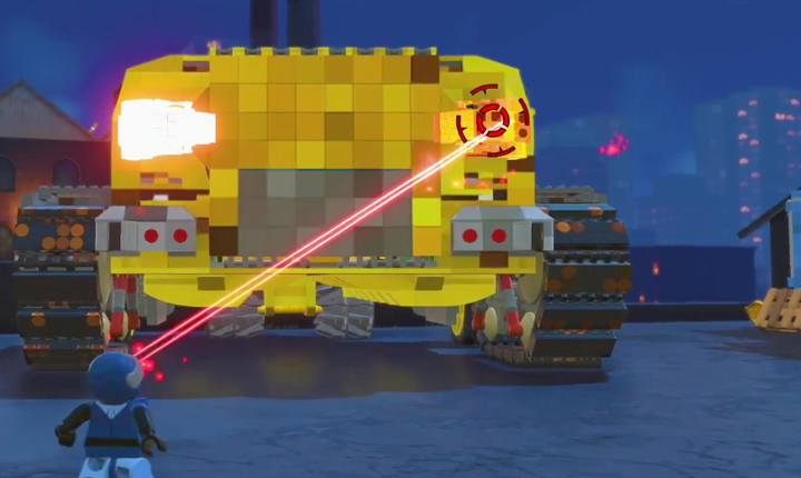 Zniszcz zawiasy zbudowanego pojazdu, by dostać się do środka - Czerwone klocki (Superkonstrukcje) w LEGO Iniemamocni - LEGO Iniemamocni - poradnik do gry