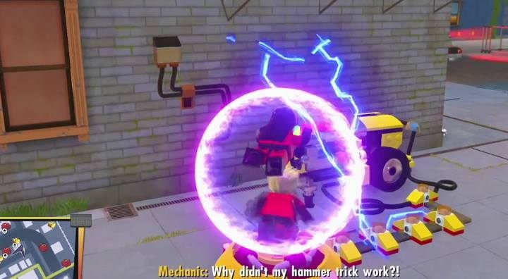 Dezaktywuj generator w dzielnicy, by zdobyć złoty klocek - Dzielnica dla Bogaczy | Wyzwania, sekrety i złote klocki w grze LEGO Iniemamocni - LEGO Iniemamocni - poradnik do gry