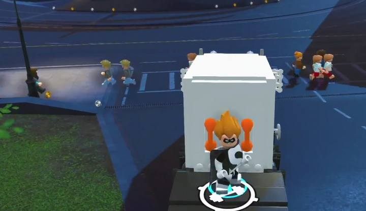 Otwórz drzwiczki ciężarówki, by zdobyć potrzebne klocki - Centrum Miasta | Wyzwania, sekrety i złote klocki w grze LEGO Iniemamocni - LEGO Iniemamocni - poradnik do gry