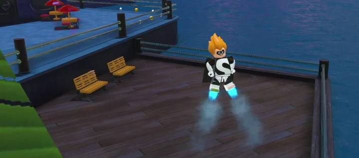 Złoty klocek pozyskasz poprzez przebudowanie dwóch drewnianych ławek - Dzielnica Nadbrzeżna | Wyzwania, sekrety i złote klocki w grze LEGO Iniemamocni - LEGO Iniemamocni - poradnik do gry