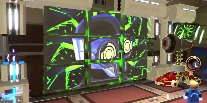 Na koniec zasil piorunem generator w tylnej części samolotu, jak zrobiłeś to w pierwszym samolocie i zbuduj konstrukcję po prawej stronie (jeśli zbudujesz w innym miejscu budowlę z innego schematu, nie zadziała ona i będziesz musiał ją zniszczyć) - Poziom 3 - Objawienia | Opis przejścia LEGO Iniemamocni - LEGO Iniemamocni - poradnik do gry