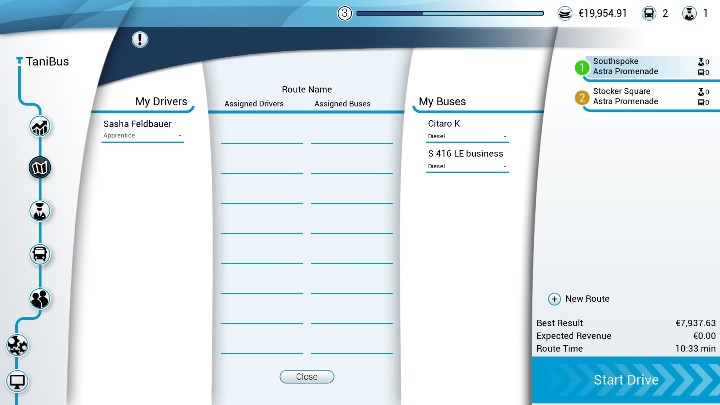 Po zdobyciu nowego pracownika przejdź w opcje trasy i wejdź w jej ustawienia - Pracownicy i firma w Bus Simulator 18 - Bus Simulator 18 - poradnik do gry