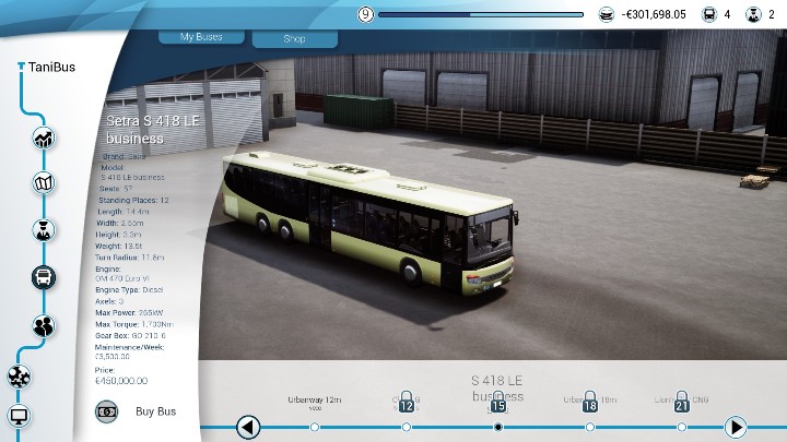 Na 15 poziomie trafisz na kolejny autobus z dieslem - Modele autobusów, kupno i sprzedaż - Bus Simulator 18 - poradnik do gry