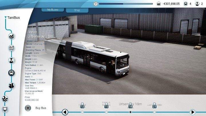 Iveco Urbanway 18m odblokuje się na 18 poziomie - Który autobus kupić w Bus Simulator 18? - Bus Simulator 18 - poradnik do gry